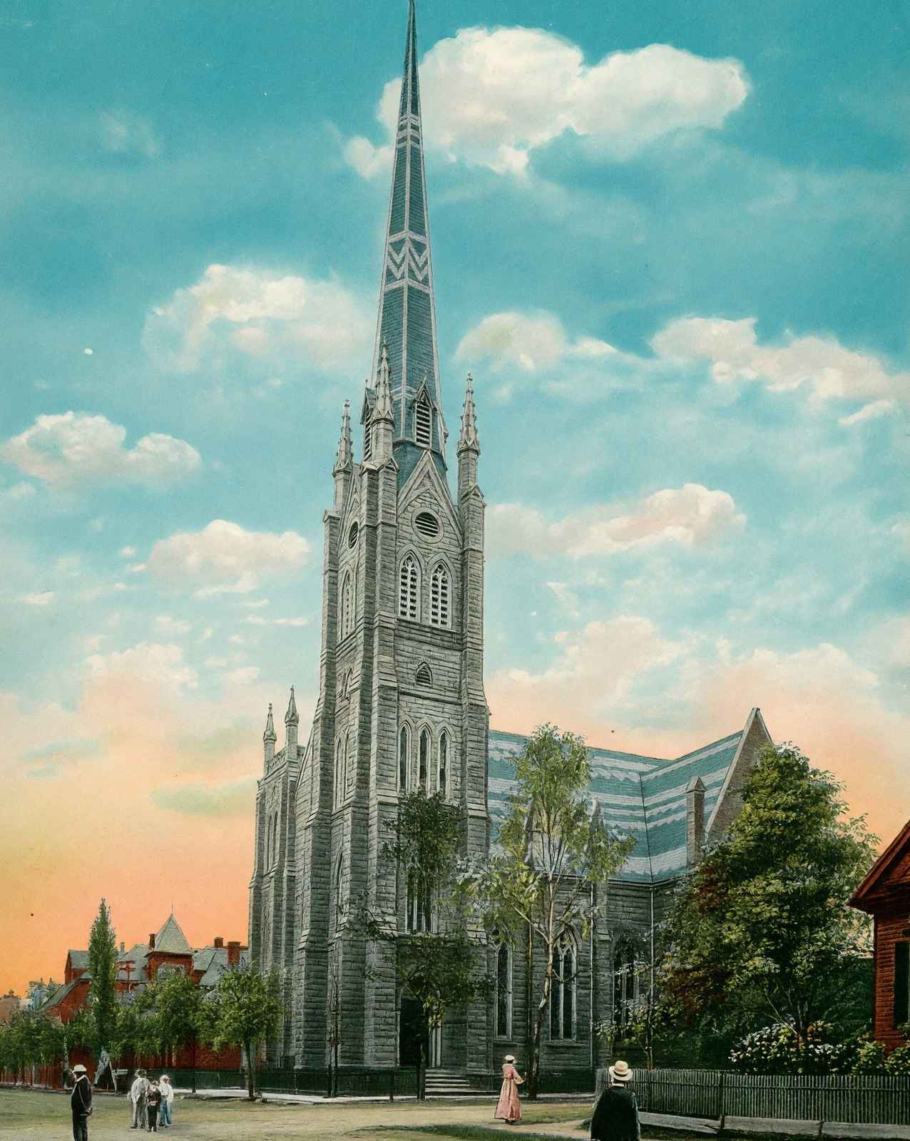 Catholic Church in Little Rock vintage print