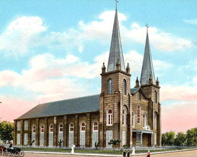The Cathedral in Key West in 1907 vintage print