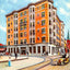 Cawthon Hotel Mobile Alabama in 1909 Vintage Print (7 Sizes) - Restored