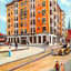Cawthon Hotel in Mobile in 1909 vintage print