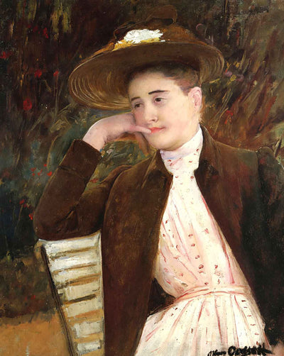 Celeste in a Brown Hat art print by Mary Cassatt (1891)