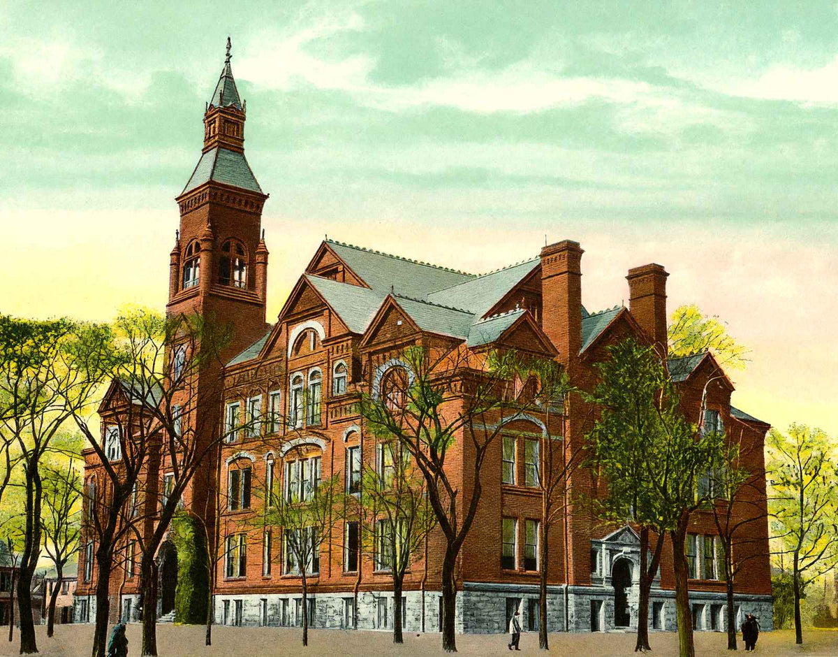 Central High School Canton Ohio in 1907 Vintage Print (7 Sizes) - Acid Free