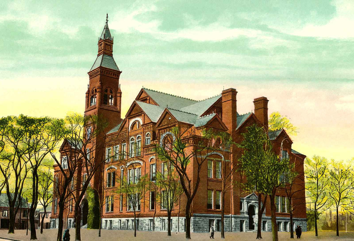 Central High School Canton Ohio in 1907 Vintage Print (7 Sizes) - Acid Free