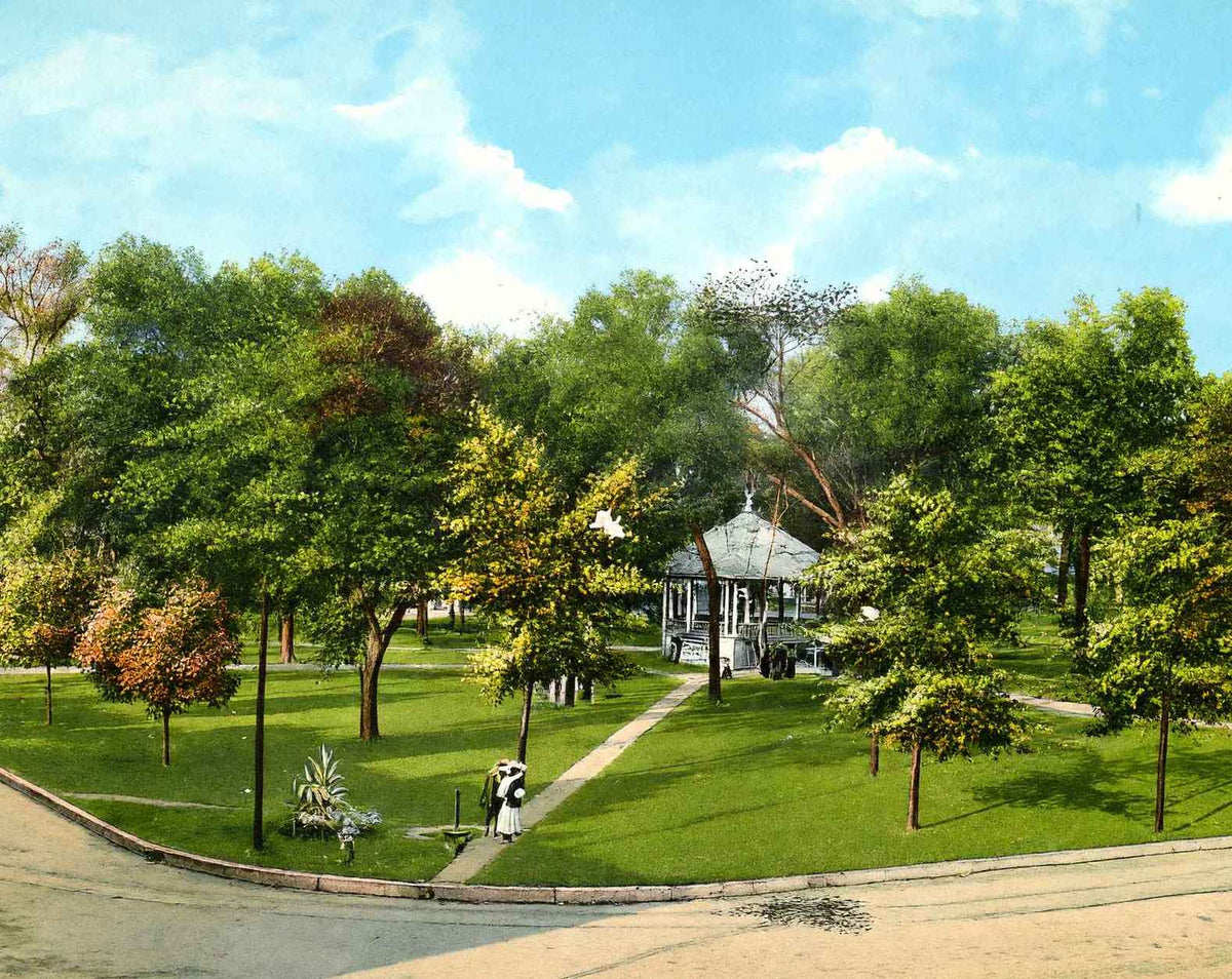 Central Park in Jacksonville in 1905 vintage print
