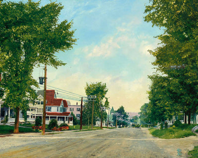 Central Main Street in Bethlehem in 1911 art print