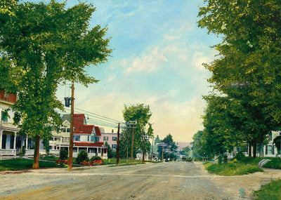 Central Main Street Bethlehem NH in 1911 Art Print (7 Sizes) - Archival Paper