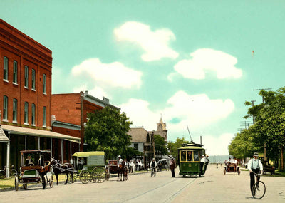 Central Avenue St Petersburg FL in 1908 Vintage Print (7 Sizes)