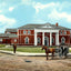 Chesapeake & Ohio Railroad Depot in 1905 Vintage Print