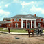 Chesapeake & Ohio Railroad Depot in 1905 Vintage Print