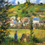 Chaponval Landscape Art Print 1880 Painting by Camille Pissarro (6 Sizes)