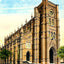 Cathedral of St John the Baptist Charleston in 1906 Painting Print (7 Sizes)