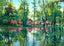 Across the Lake Magnolia Gardens Charleston in 1904 Painting Print (7 Sizes)