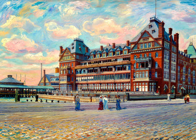 Chamberlin Hotel Old Point Comfort VA in 1905 Painting Print (7 Sizes)