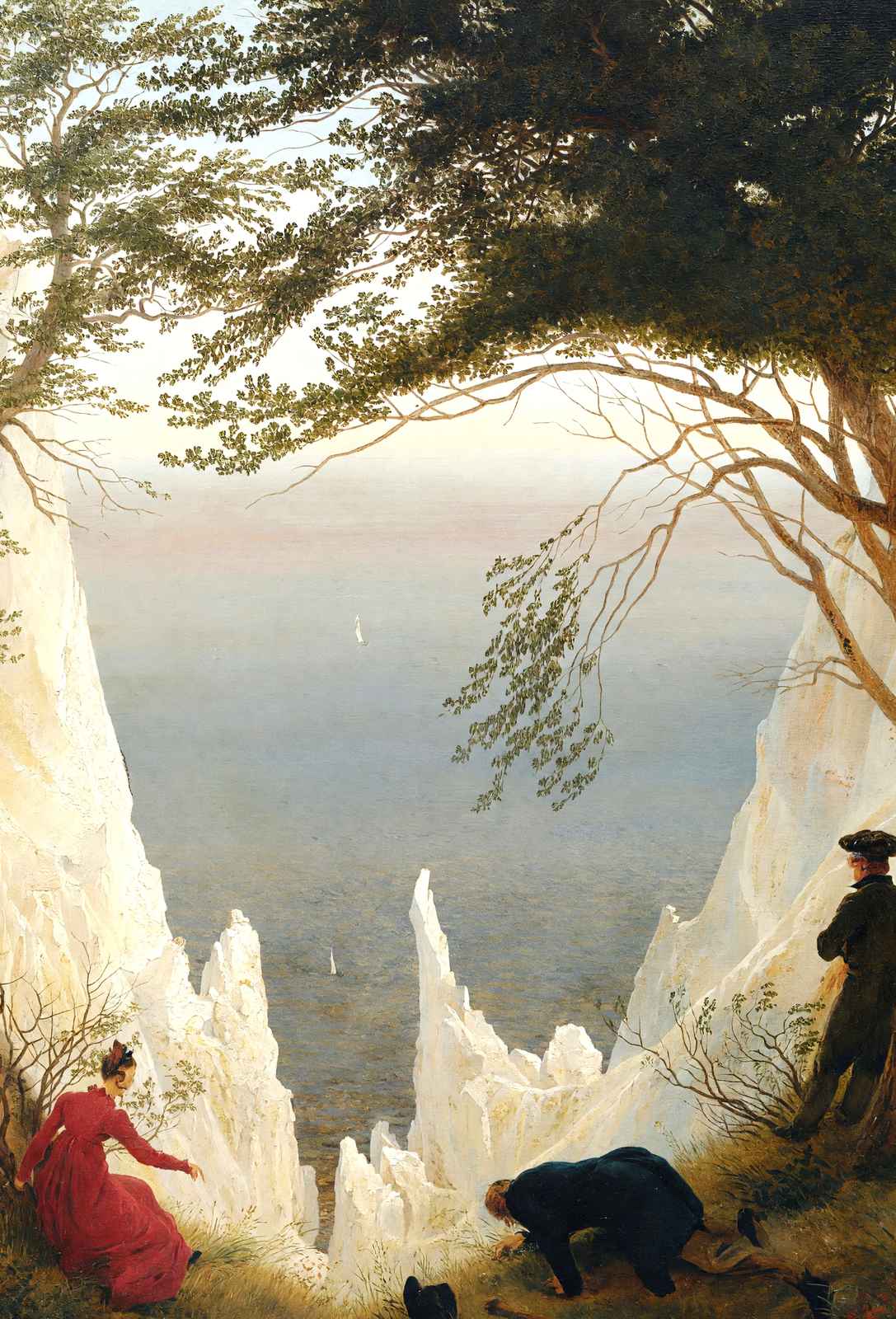 Chalk Cliffs on Rugen 1819 by Caspar David Friedrich Fine Art Print (6 Sizes)