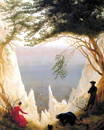Chalk Cliffs on Rugen Painting by Caspar David Friedrich 8x10" Art Print