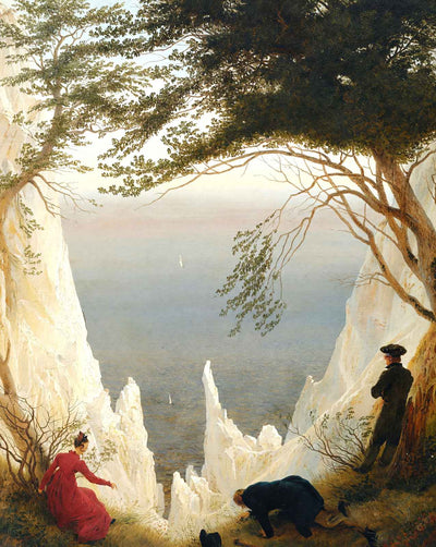 Chalk Cliffs on Rugen painting by Caspar David Friedrich (1819)