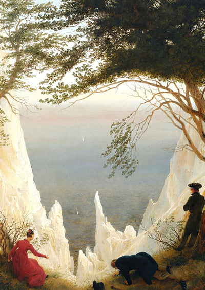 Chalk Cliffs on Rugen 1819 by Caspar David Friedrich Fine Art Print (6 Sizes)