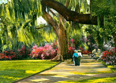 Walk in Magnolia Gardens Charleston in 1904 Art Print (7 Sizes) - Acid Free