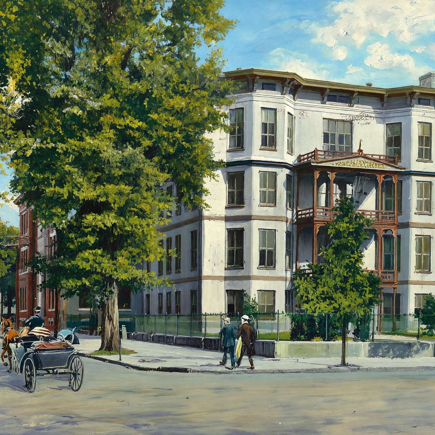 Chatham Academy Savannah GA in 1905 Art Print (7 Sizes) - Archival Paper