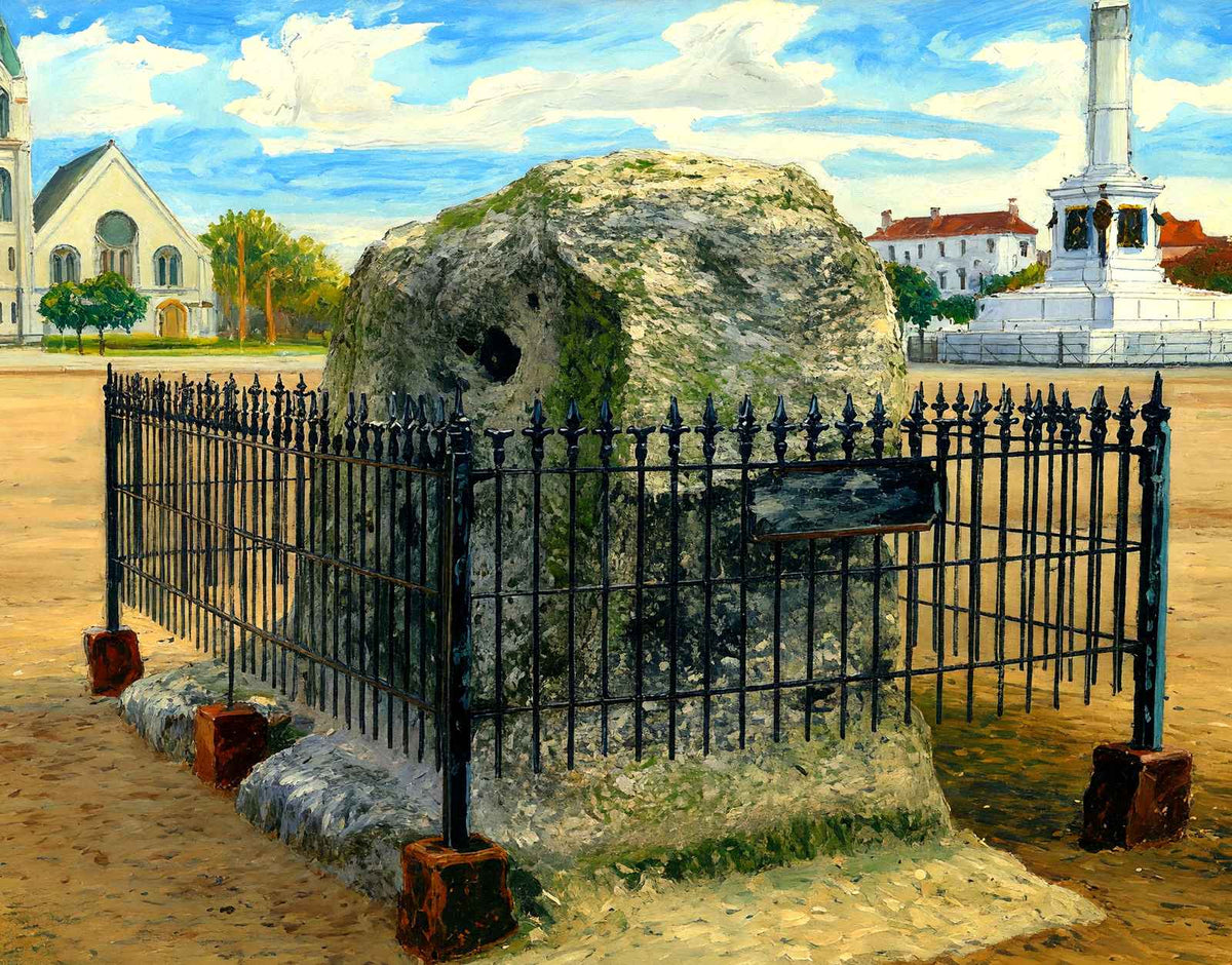 Old Siege Wall Marion Square Charleston in 1906 Art Print (7 Sizes)