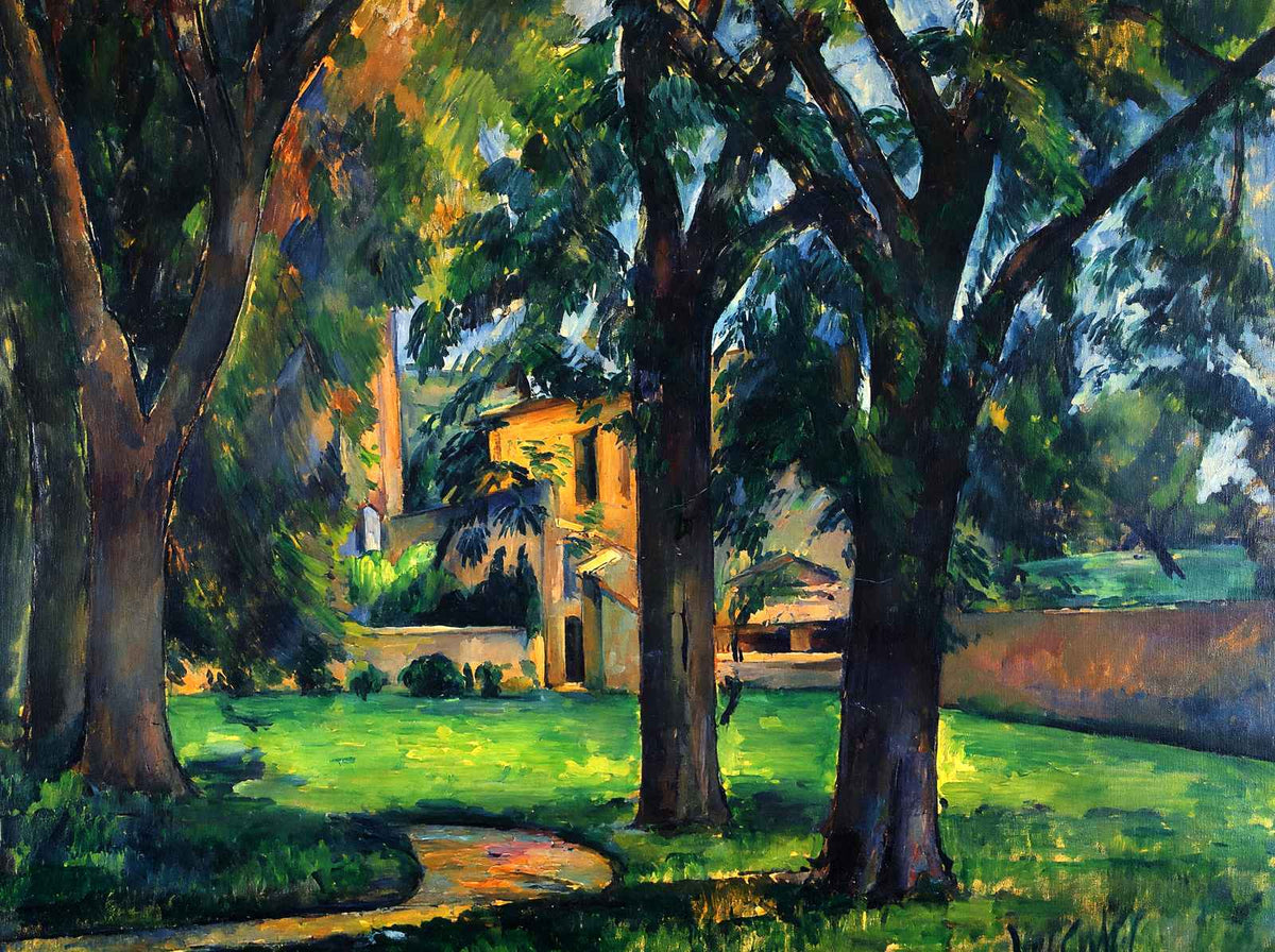 Chestnut Tree and Farm Fine Art Print 1885 Painting by Paul Cezanne (6 Sizes)