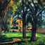 Chestnut Tree and Farm fine art print by Paul Cezanne (1885)