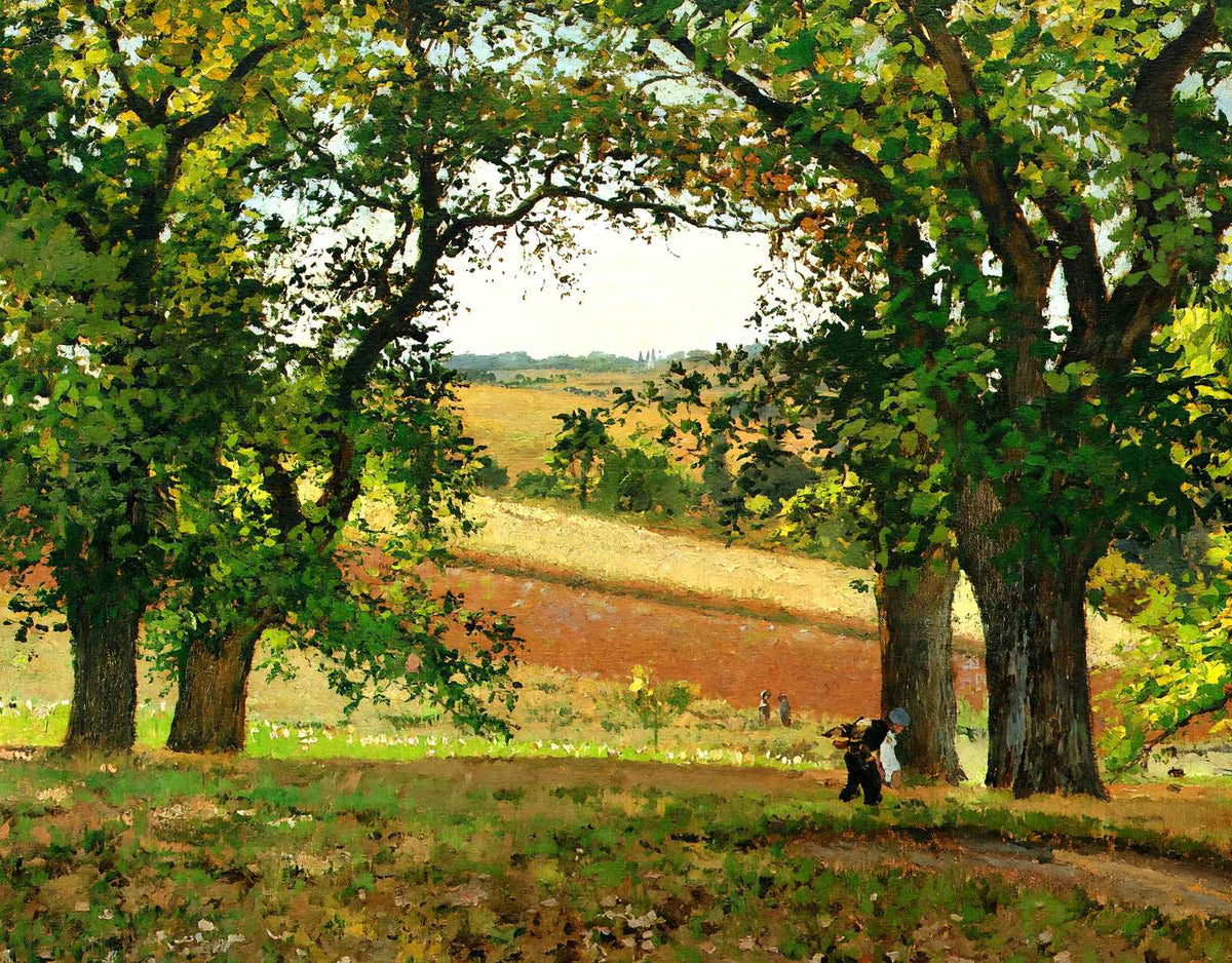 Chestnut Trees at Osny Art Print 1873 Painting by Camille Pissarro (6 Sizes)
