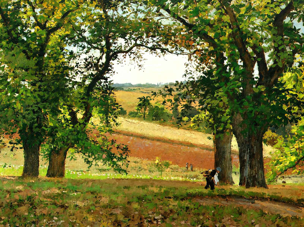 Chestnut Trees at Osny Art Print 1873 Painting by Camille Pissarro (6 Sizes)