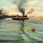 Chicago River in 1905 Vintage Print (7 Sizes) - Enhanced