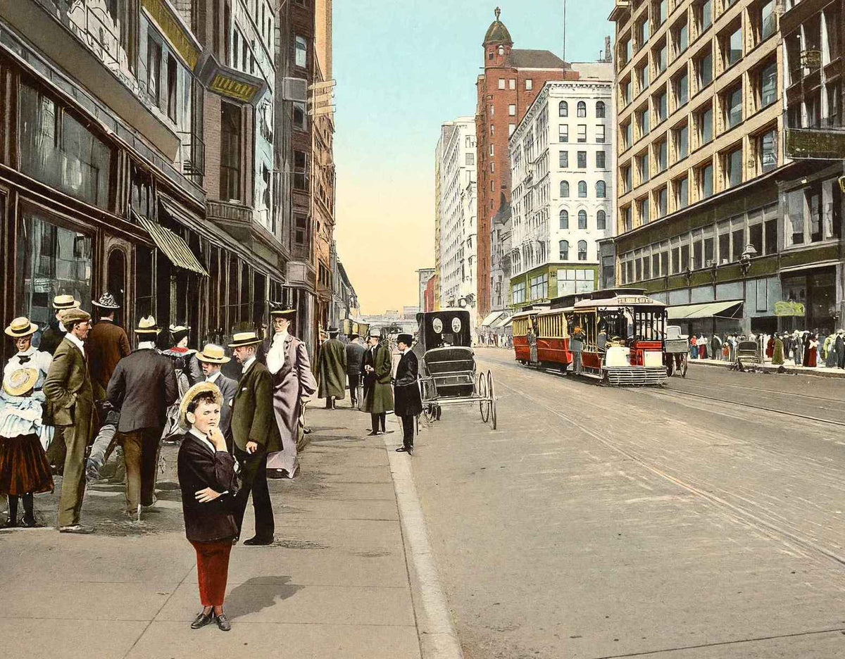 State Street from Monroe Chicago in 1905 Vintage Print (7 Sizes) - Shipped Flat