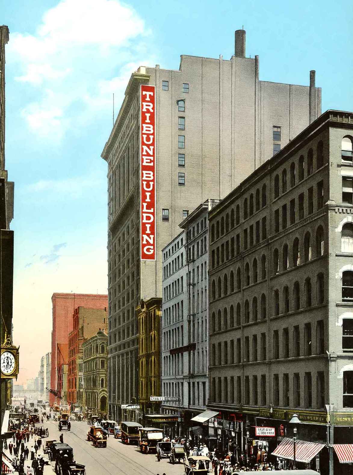 Dearborn Street North from Monroe Chicago in 1905 Vintage Print (7 Sizes)