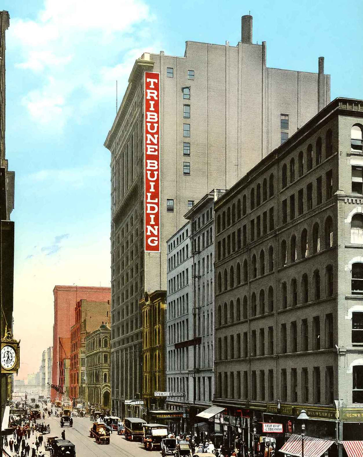 Dearborn Street North from Monroe vintage print