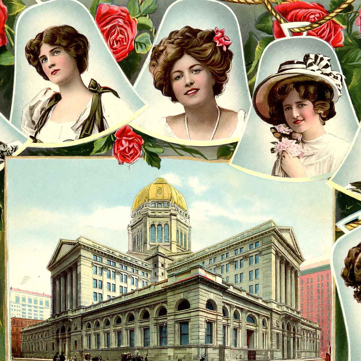 New Post Office Chicago in 1908 Vintage Print (7 Sizes) - Retouched