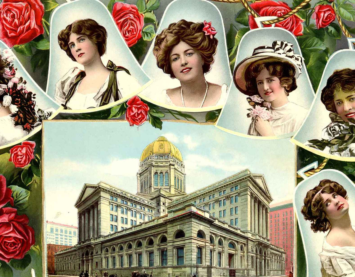 New Post Office Chicago in 1908 Vintage Print (7 Sizes) - Retouched