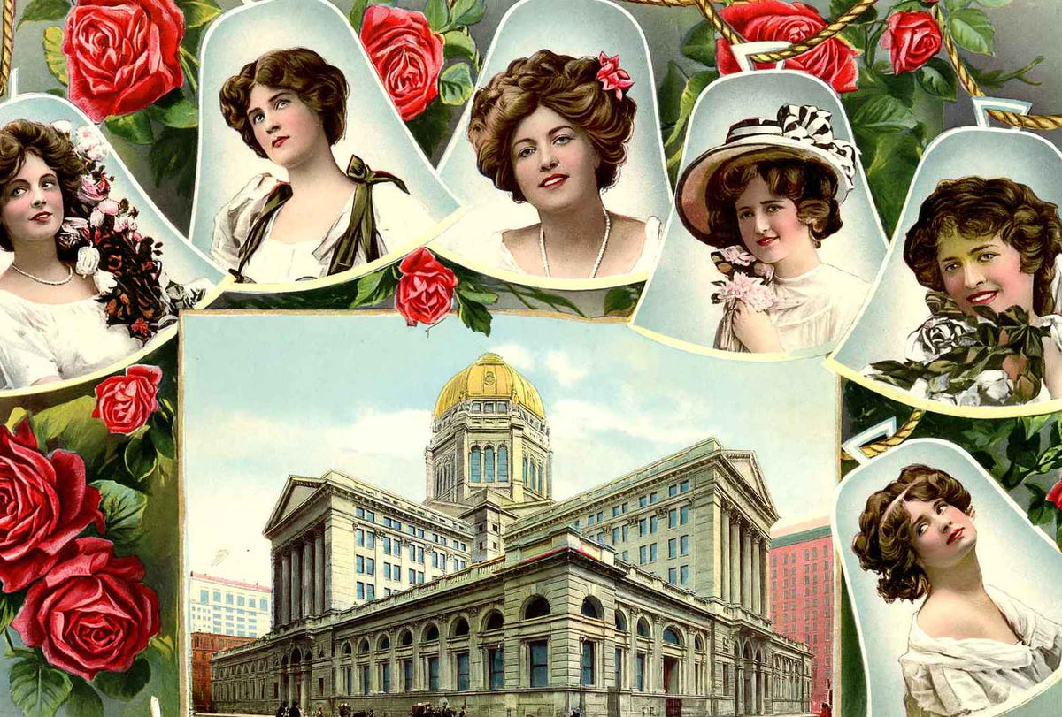 New Post Office Chicago in 1908 Vintage Print (7 Sizes) - Retouched