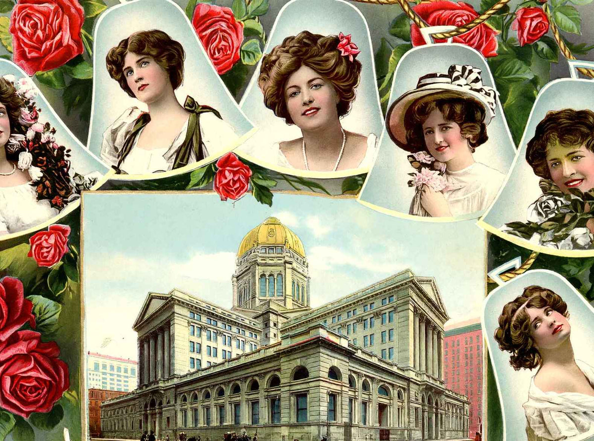 New Post Office Chicago in 1908 Vintage Print (7 Sizes) - Retouched