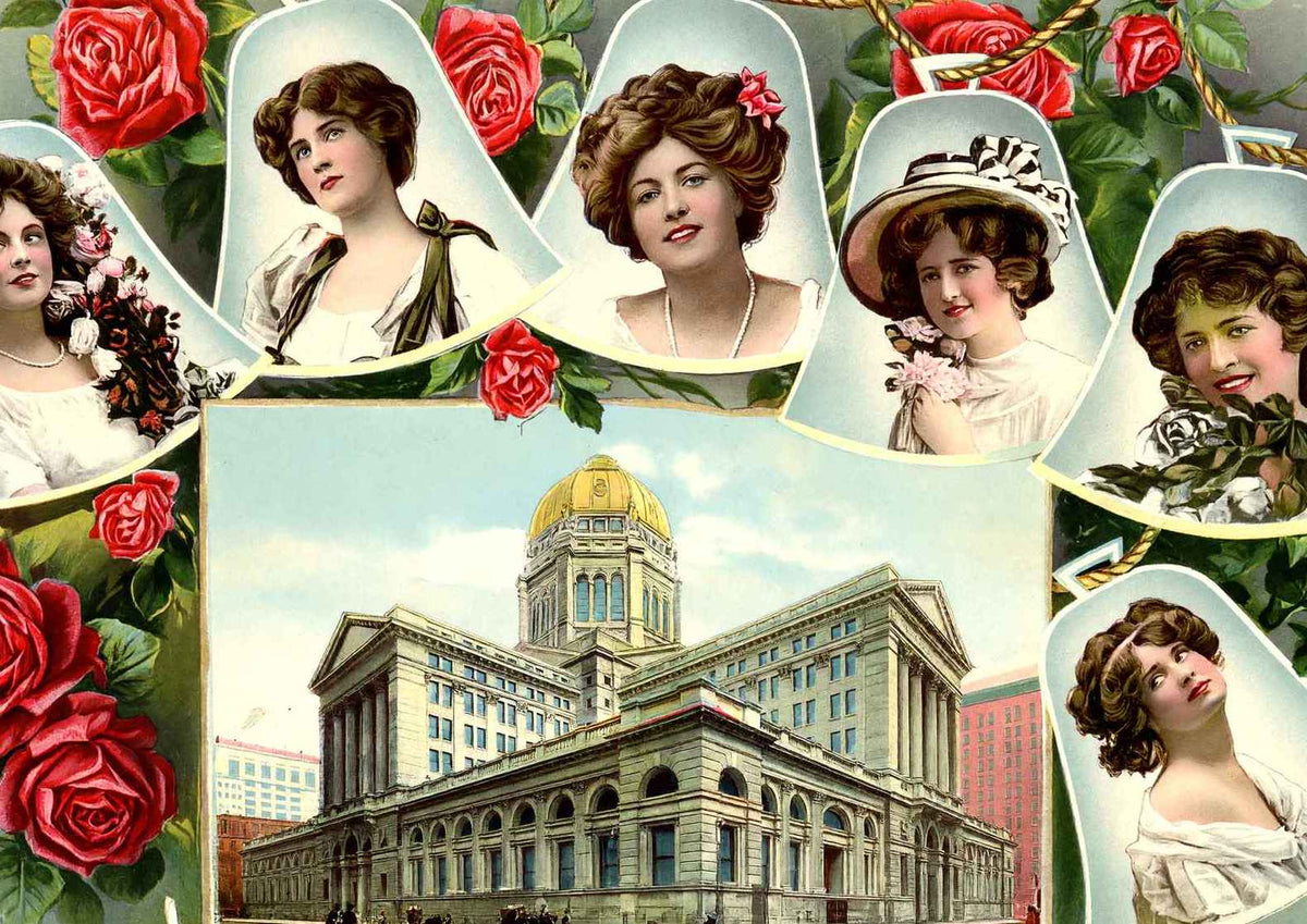 New Post Office Chicago in 1908 Vintage Print (7 Sizes) - Retouched