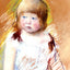 Child with Bangs in a Blue Dress 1910 by Mary Cassatt Art Print (6 Sizes)