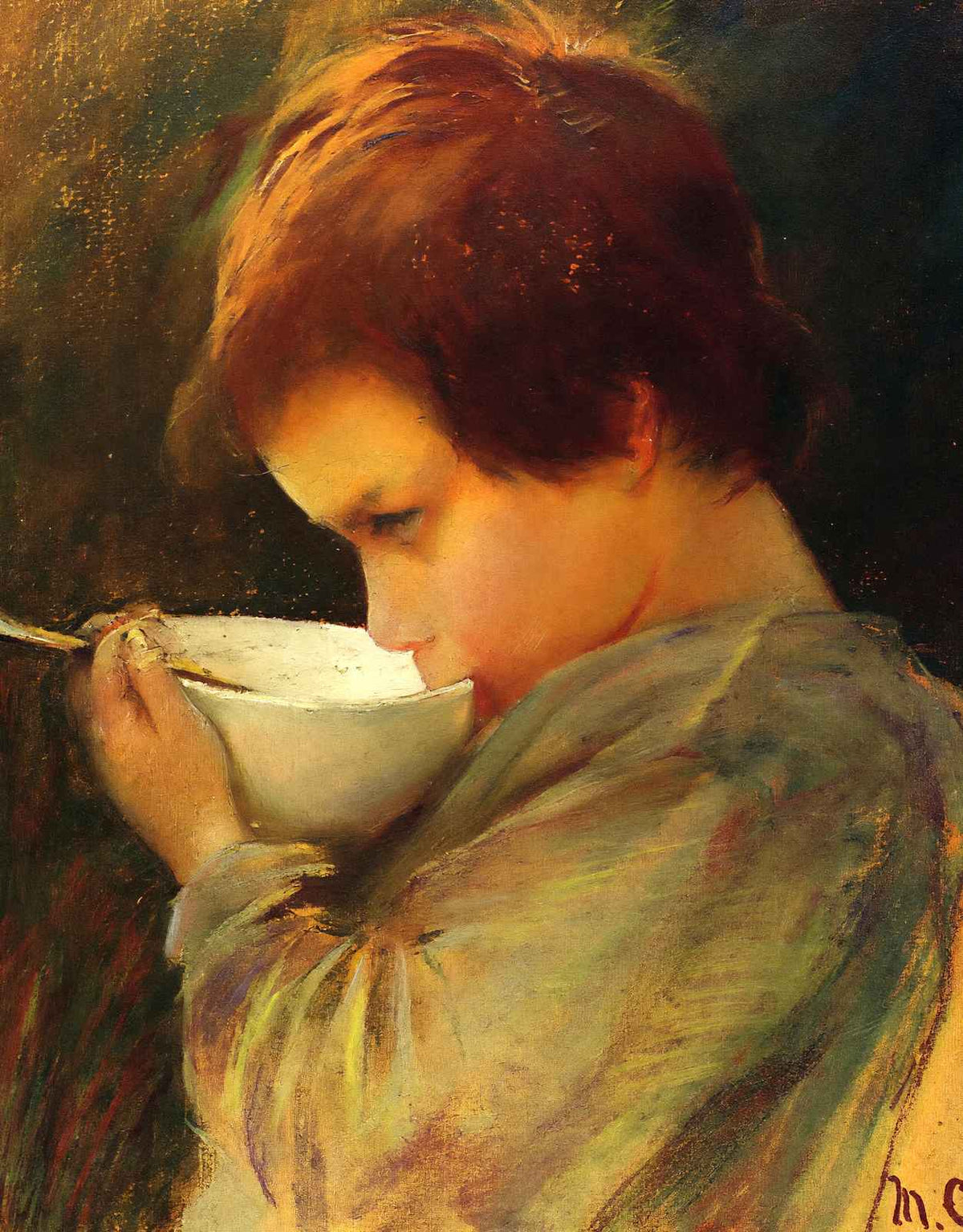 Child Drinking Milk 1868 Painting by Mary Cassatt Art Print (6 Sizes)
