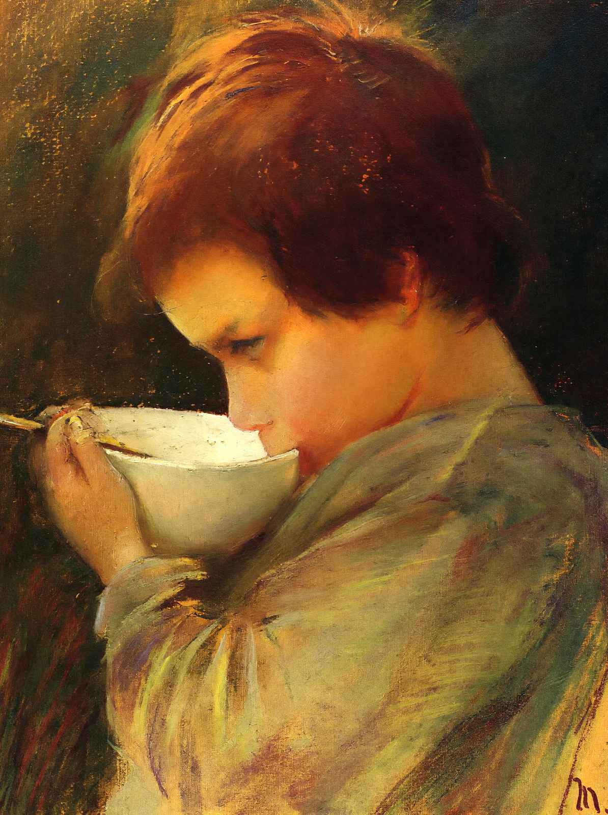 Child Drinking Milk 1868 Painting by Mary Cassatt Art Print (6 Sizes)