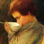 Child Drinking Milk fine art print by Mary Cassatt (1868)