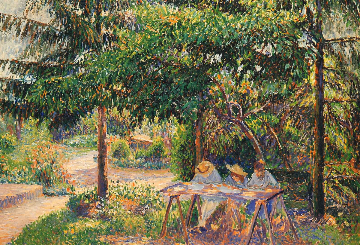 Children in a Garden at Eragny Art Print 1892 by Camille Pissarro (6 Sizes)