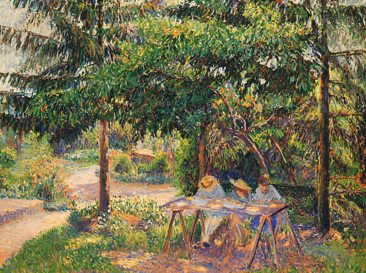 Children in a Garden at Eragny Art Print 1892 by Camille Pissarro (6 Sizes)