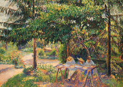 Children in a Garden at Eragny Art Print 1892 by Camille Pissarro (6 Sizes)