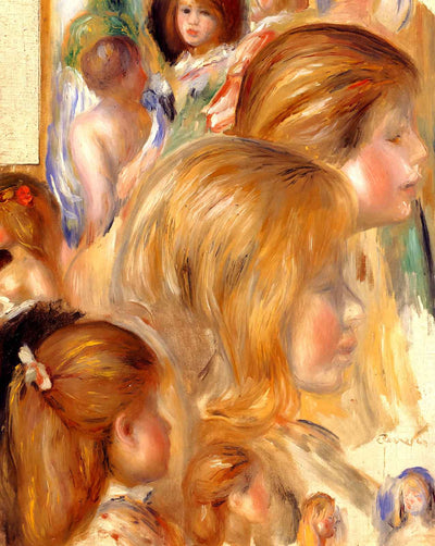 Children`s Heads painting print by Pierre-Auguste Renoir