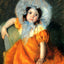 Child in Orange Dress Fine Art Print 1902 Painting by Mary Cassatt (6 Sizes)