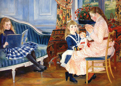 Children`s Afternoon at Wargemont (Marguerite) 1884 Art Print (6 Sizes)