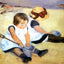Children Playing on the Beach Fine Art Print 1884 by Mary Cassatt (6 Sizes)