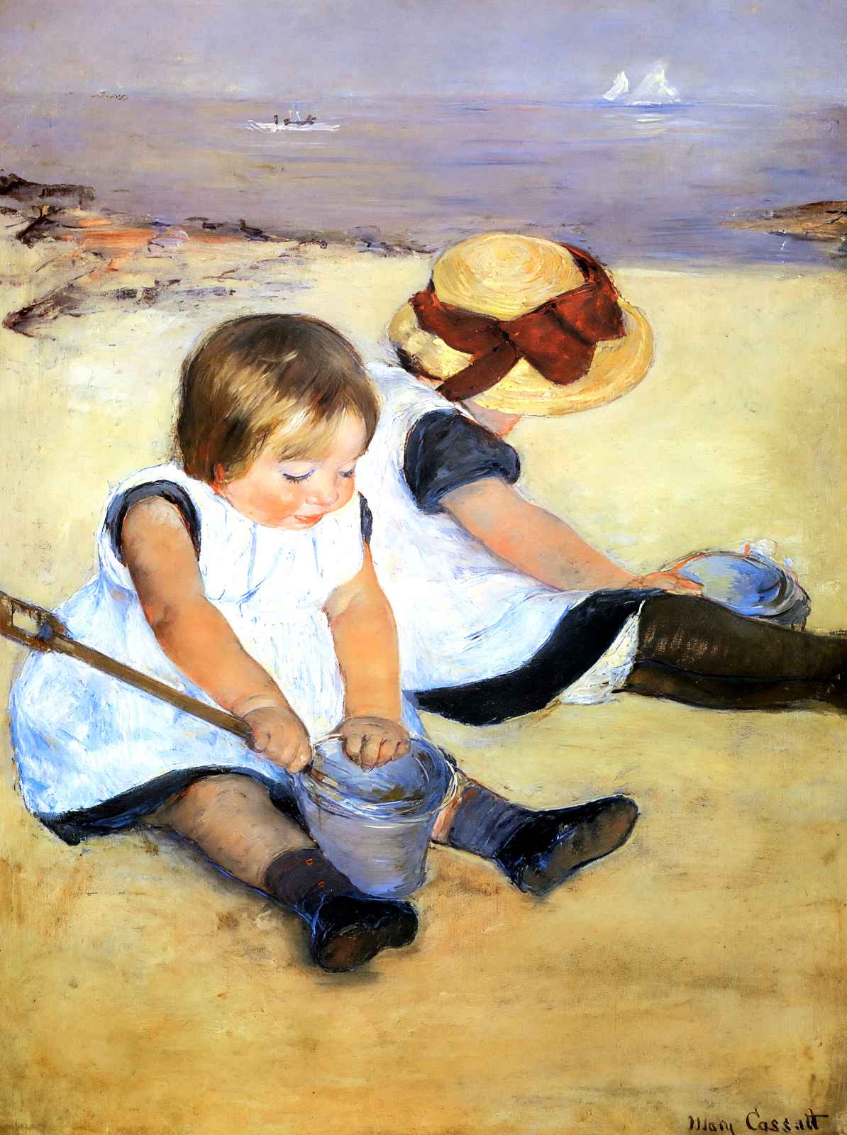 Children Playing on the Beach Fine Art Print 1884 by Mary Cassatt (6 Sizes)