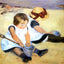 Children Playing on the Beach painting by Mary Cassatt (1884)